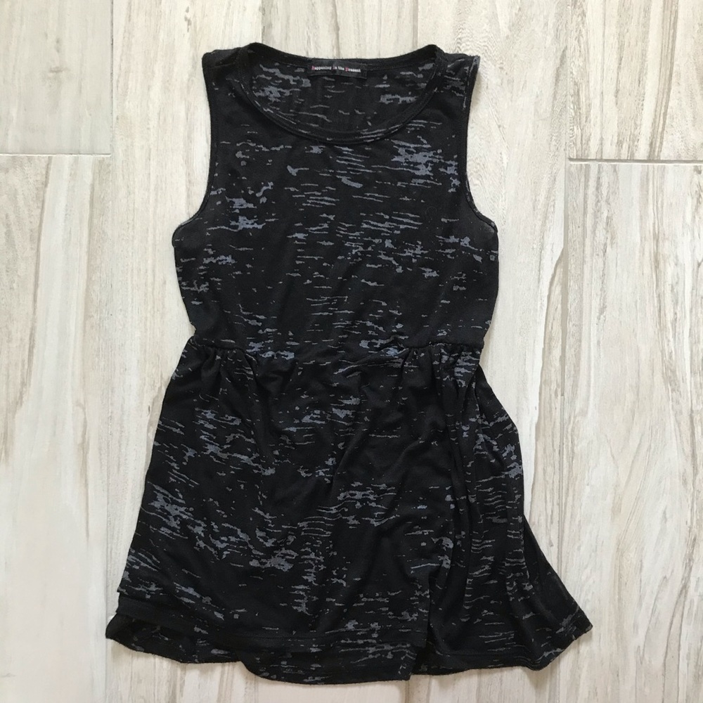 Semi-sheer Cinched Waist Tank
